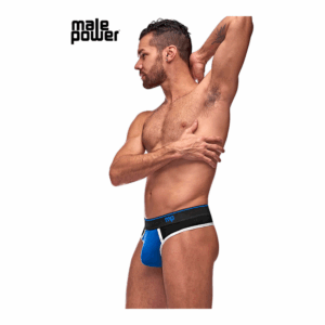 Panel Thong -  Zwart/Blauw