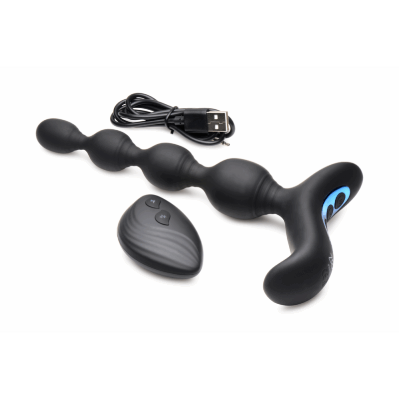 Vibrerende en E-Stim Silicone Anale Kralen met Afstandsbediening - Image 4