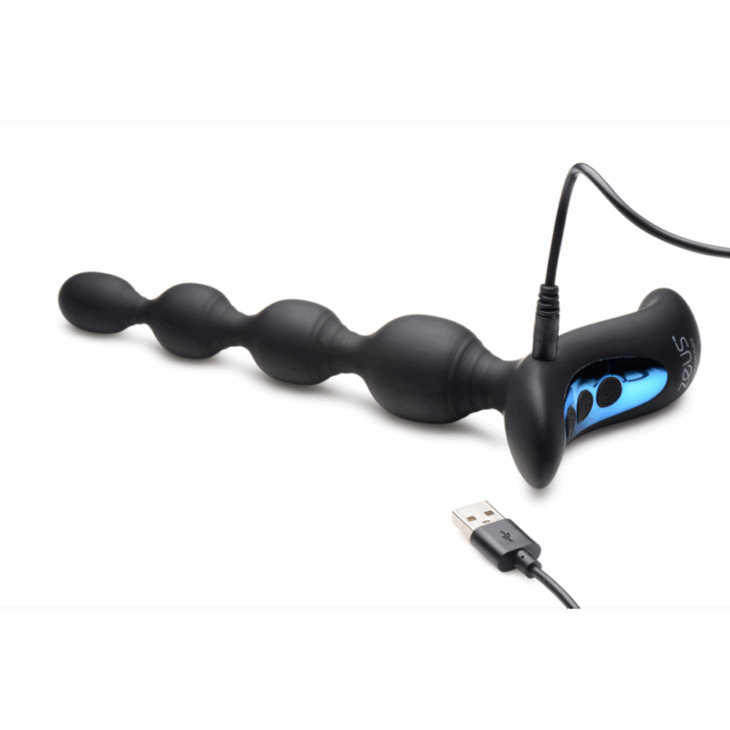 Vibrerende en E-Stim Silicone Anale Kralen met Afstandsbediening - Image 2
