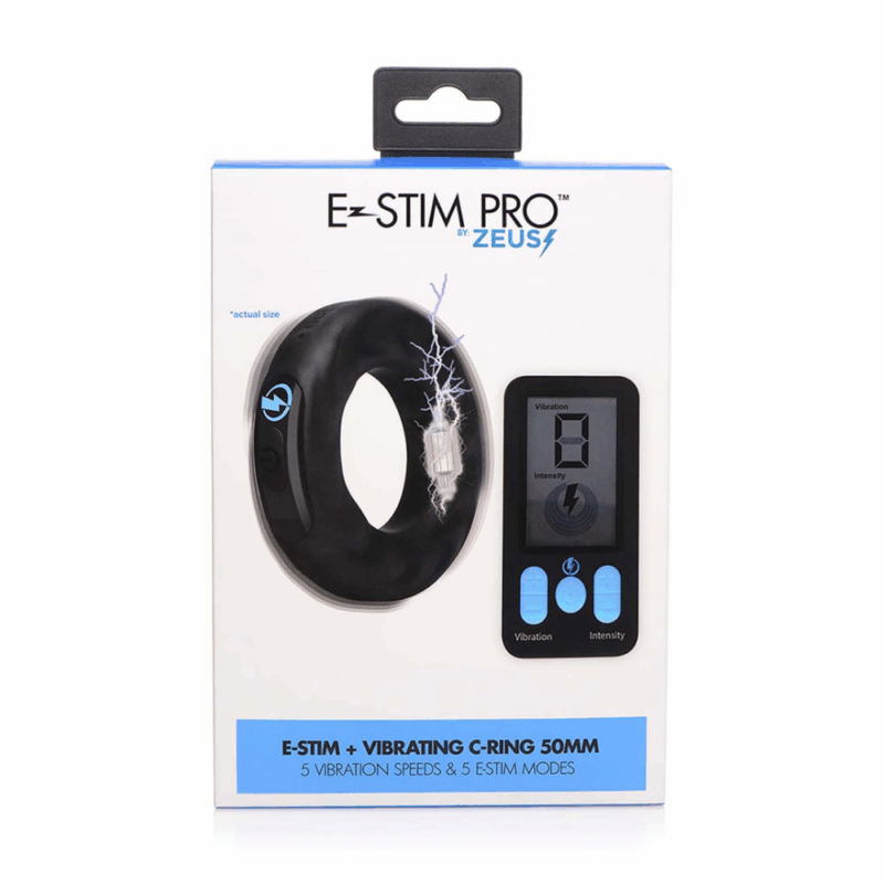 Vibrerende en E-Stim Siliconen Cockring + Afstandsbediening - Afbeelding 5