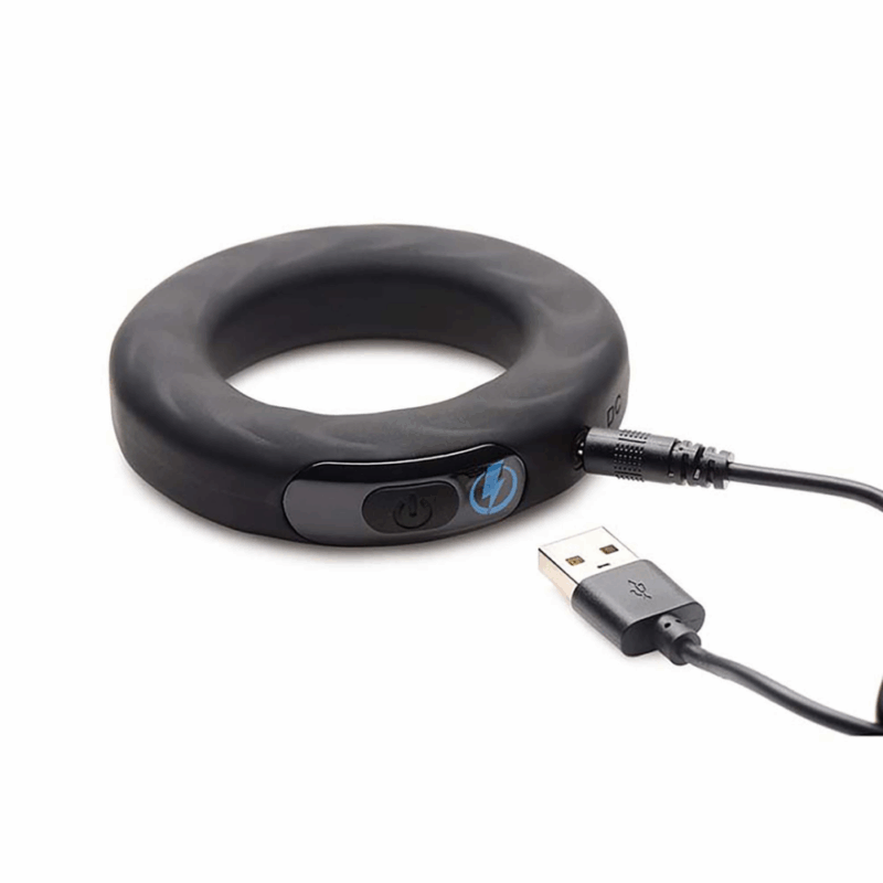 Vibrerende en E-Stim Siliconen Cockring + Afstandsbediening - Afbeelding 3