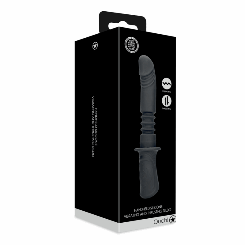 Handheld Vibrerende en Duwende Seksmachine - Zwart - Image 4