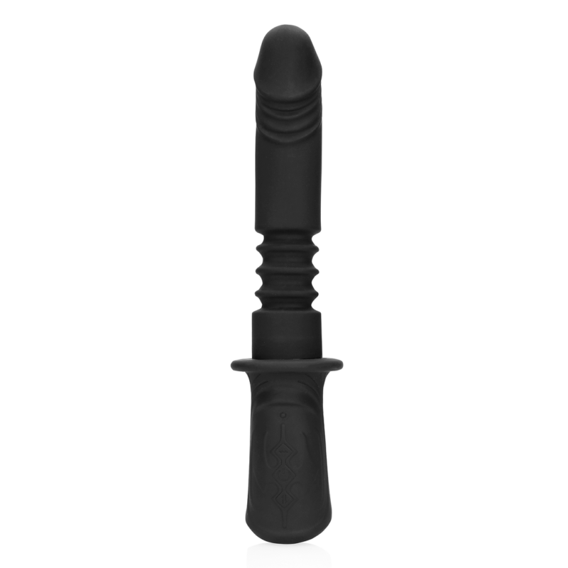 Handheld Vibrerende en Duwende Seksmachine - Zwart - Image 3