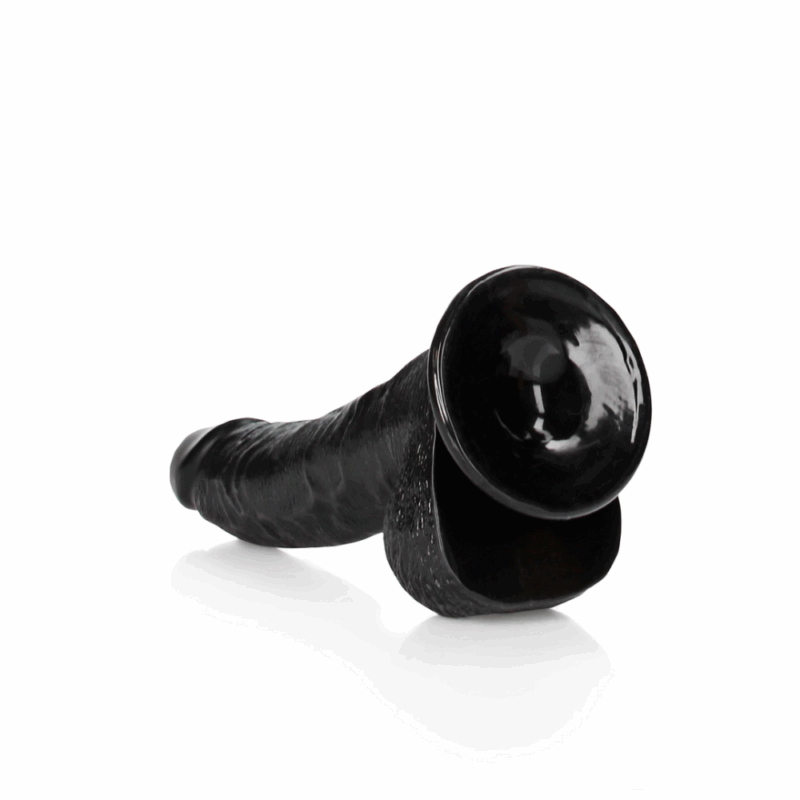 Gekromde Realistische Dildo met Ballen en Zuignap - 8 / 20,5 cm - Image 3