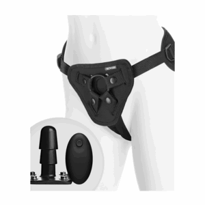 Supreme Harness met Vibrerende Plug en Afstandsbediening - 2 Stukken