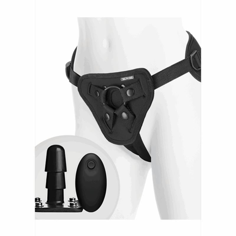 Supreme Harness met Vibrerende Plug en Afstandsbediening - 2 Stukken