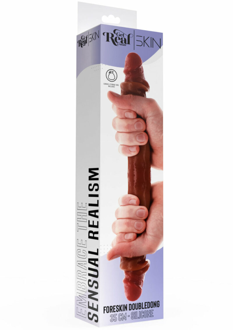 ToyJoy Get Real Silicone Foreskin Double Dong 35 cm - Image 2
