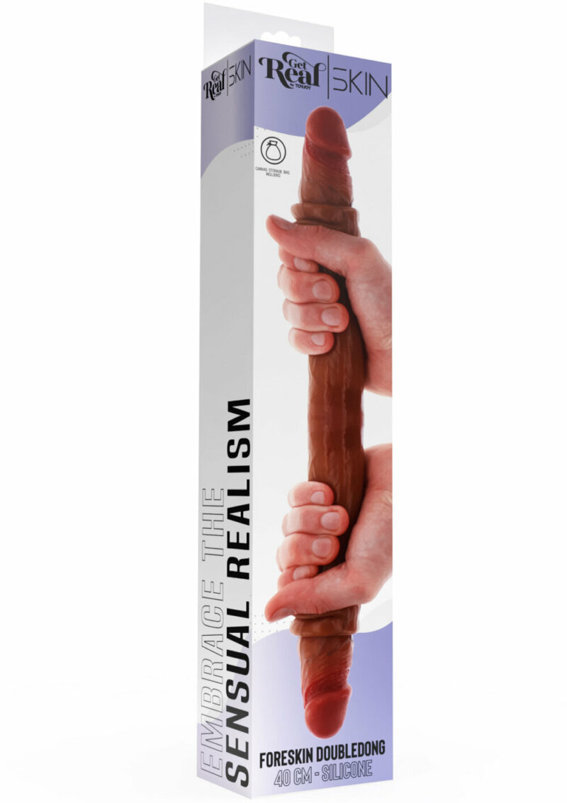 ToyJoy Get Real Silicone Foreskin Double Dong 40 cm - Image 2