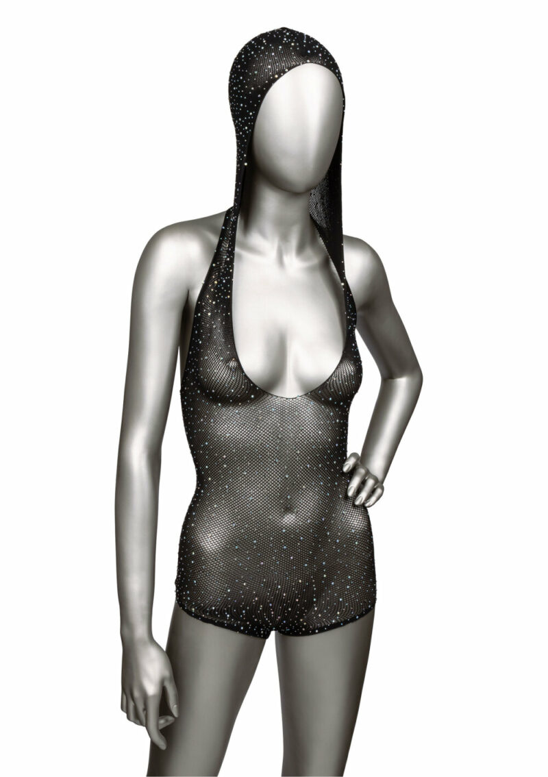 CalExotics Radiance Plus Size Hooded Deep V Body Suit - Image 3