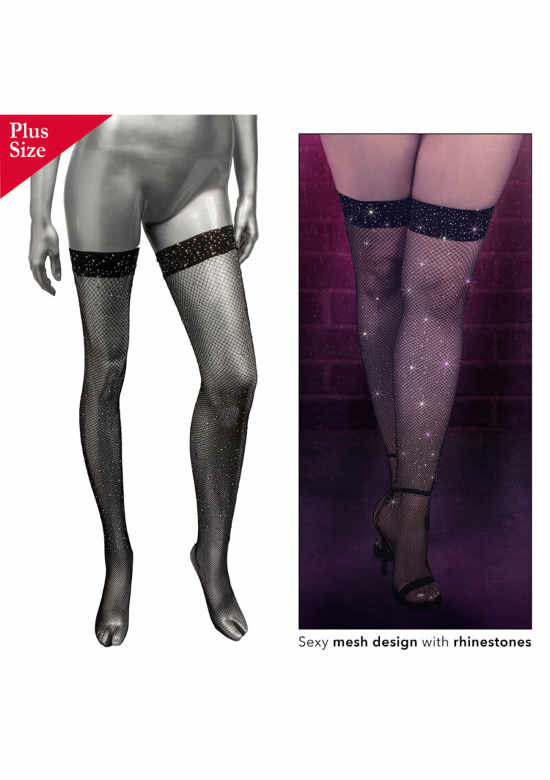 CalExotics Radiance Plus Size Thigh High Stockings - Image 5