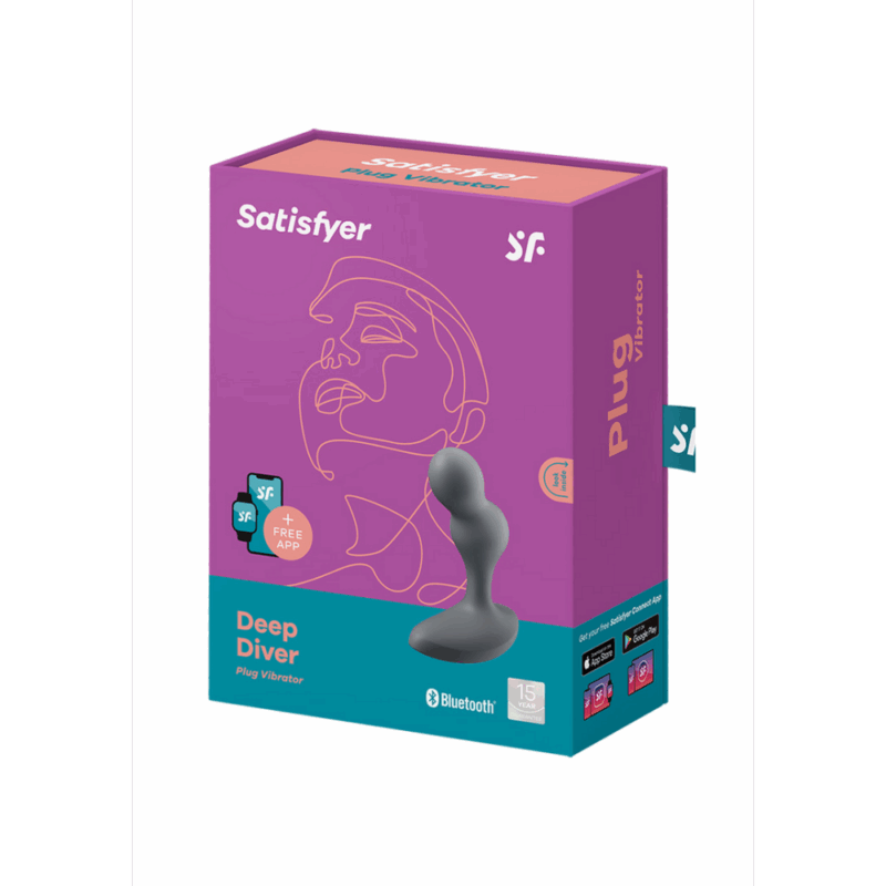 Deep Diver - Vibrerende Anale Plug - Donkergrijs - Image 3