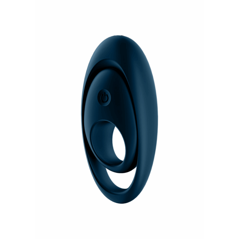 Glorious Duo Ring - Vibrerende Cockring met Dubbele Band - Donkerblauw