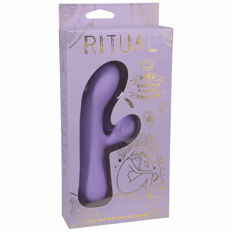 Aura - Oplaadbare Siliconen Rabbit Vibe - Lilac - Image 5
