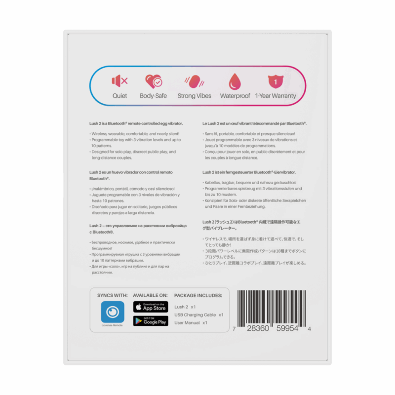 Lush 2 - Krachtige App-gestuurde Draagbare G-spot Ei Vibrator - Roze - Image 2