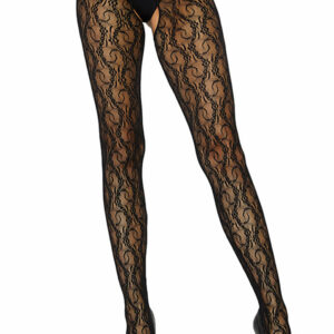 Leg Avenue floral crotchless wrap tights