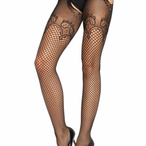 Leg Avenue Suspender Hose, Duchess Lace