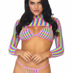 Leg Avenue Rainbow top, string & crop top