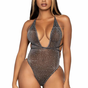 Leg Avenue Lurex & rhinestone teddy