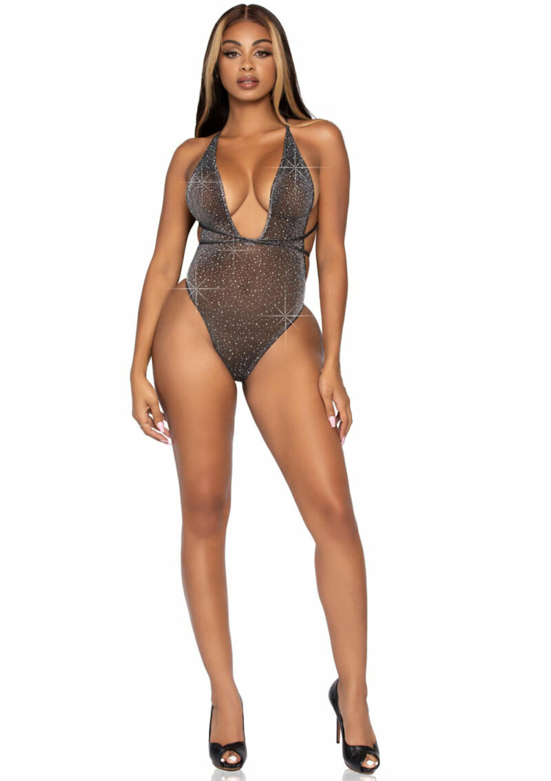 Leg Avenue Lurex & rhinestone teddy - Image 5