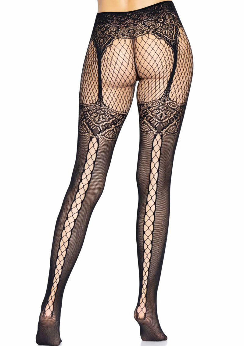 Leg Avenue Fishnet Tights With Backseam - Image 2