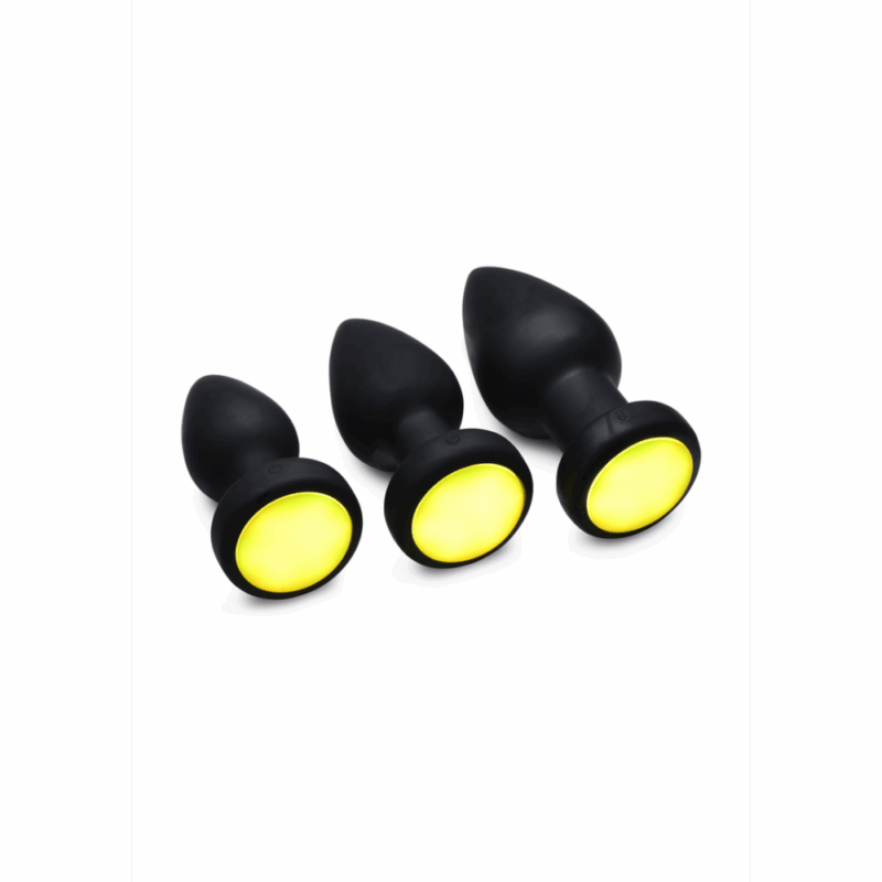 Silicone Vibrating LED Plug - Klein