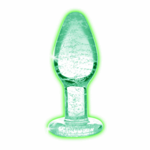 Glow-In-The-Dark - Glazen Buttplug - Klein