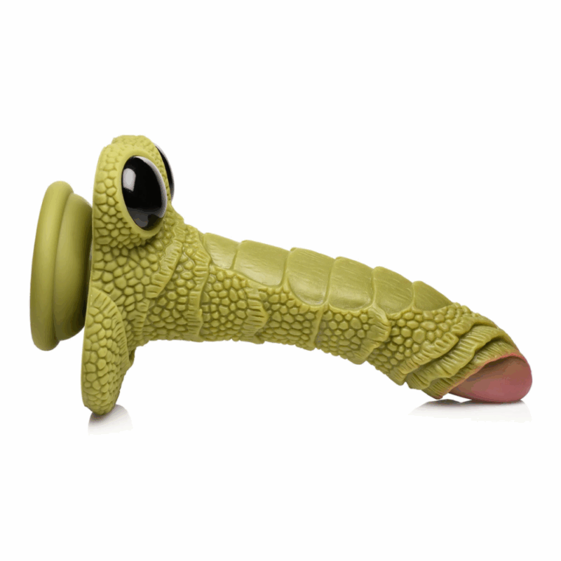 Swamp Monster Scaly Silicone Dildo - Zwart - Image 2