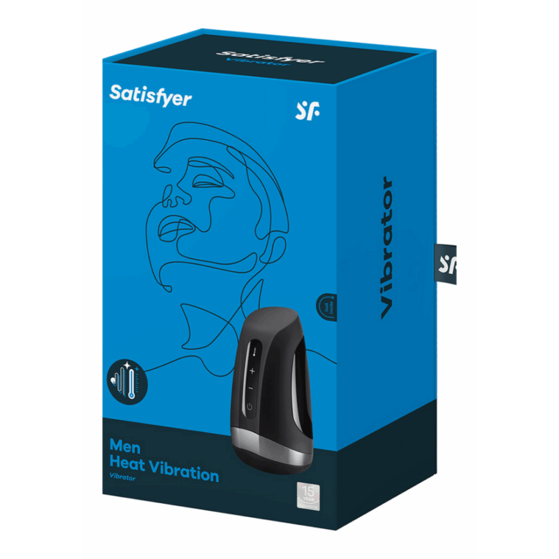 Mannen Heat Vibration - Verwarmende en Vibrerende Masturbator - Zwart - Image 6