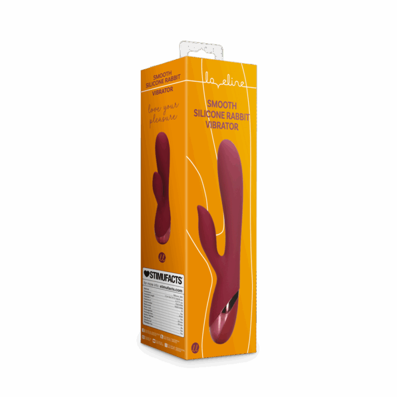 Zachte Siliconen Konijn Vibrator - Donker Kers - Image 5