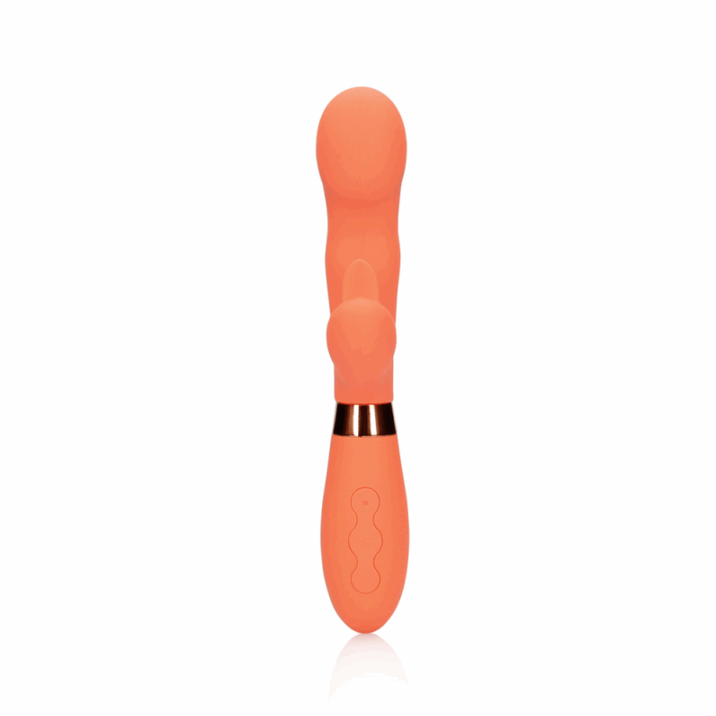 Siliconen Rabbit Vibrator met Geribbelde Clitorale Stimulator - Glazed Carrots - Image 2