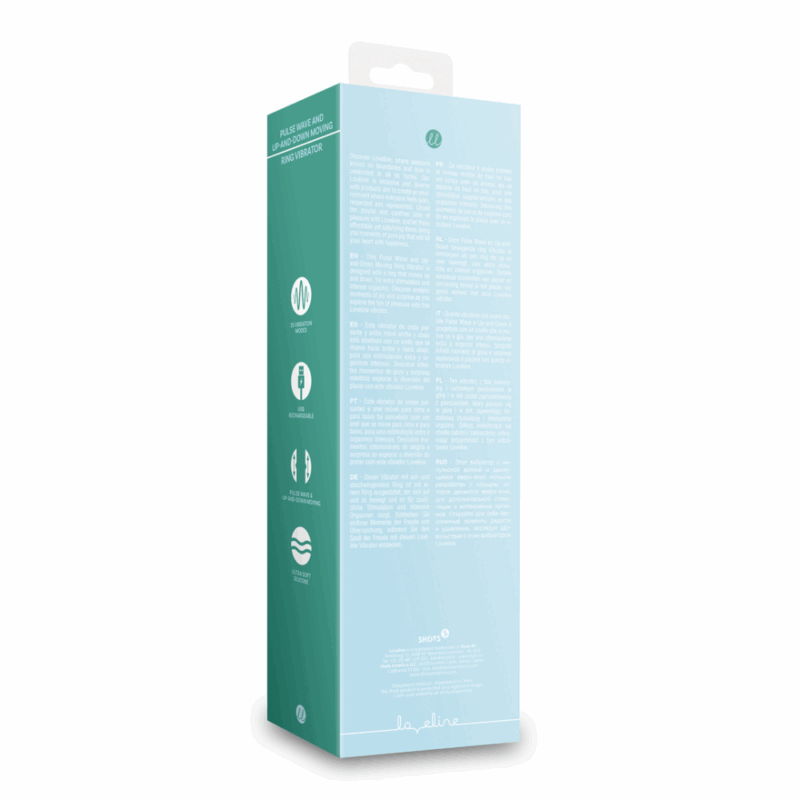 Pulse Wave en Op-en-Neer Beweegbare Ring Vibrator - Arctic Blue - Image 2