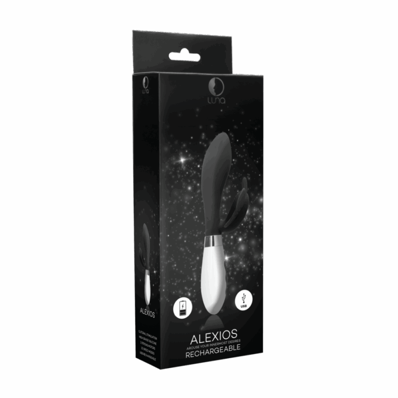 Alexios - Oplaadbare Rabbit Vibrator - Zwart - Image 5