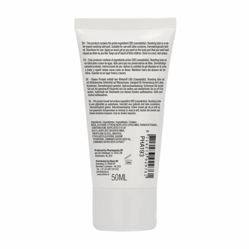 Natuurlijke CBD - Verdoofd Glijmiddel - 2 fl oz / 50 ml - Image 2