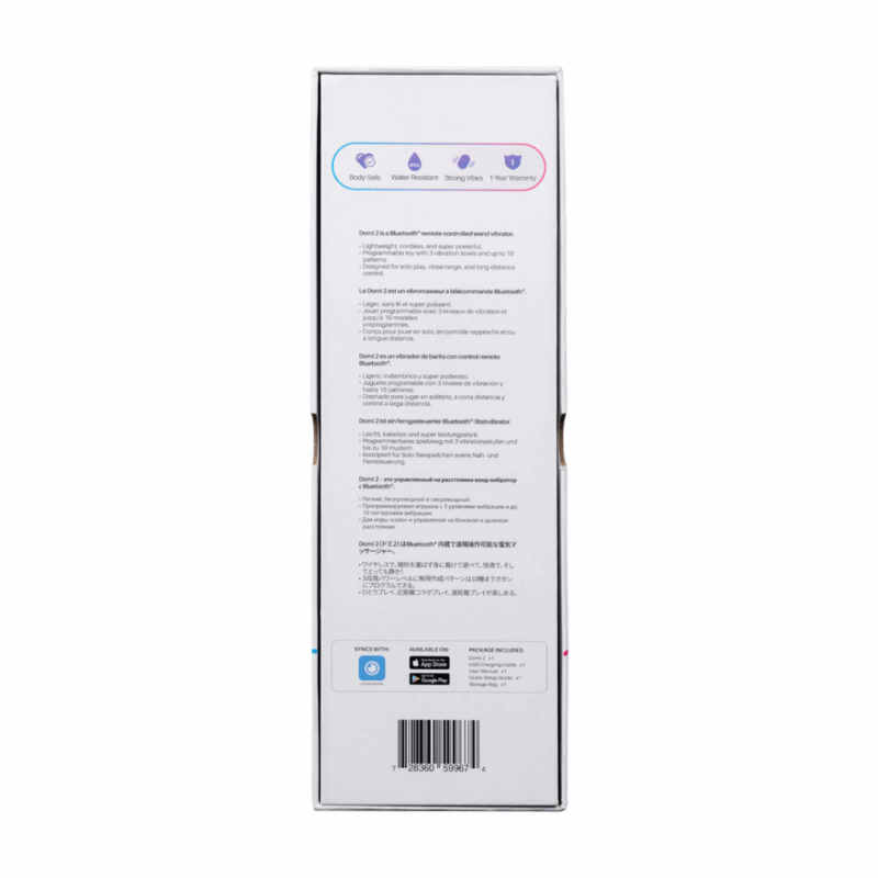 Domi 2 - Bluetooth App-gestuurde Mini Wand Massager - Zwart - Image 3