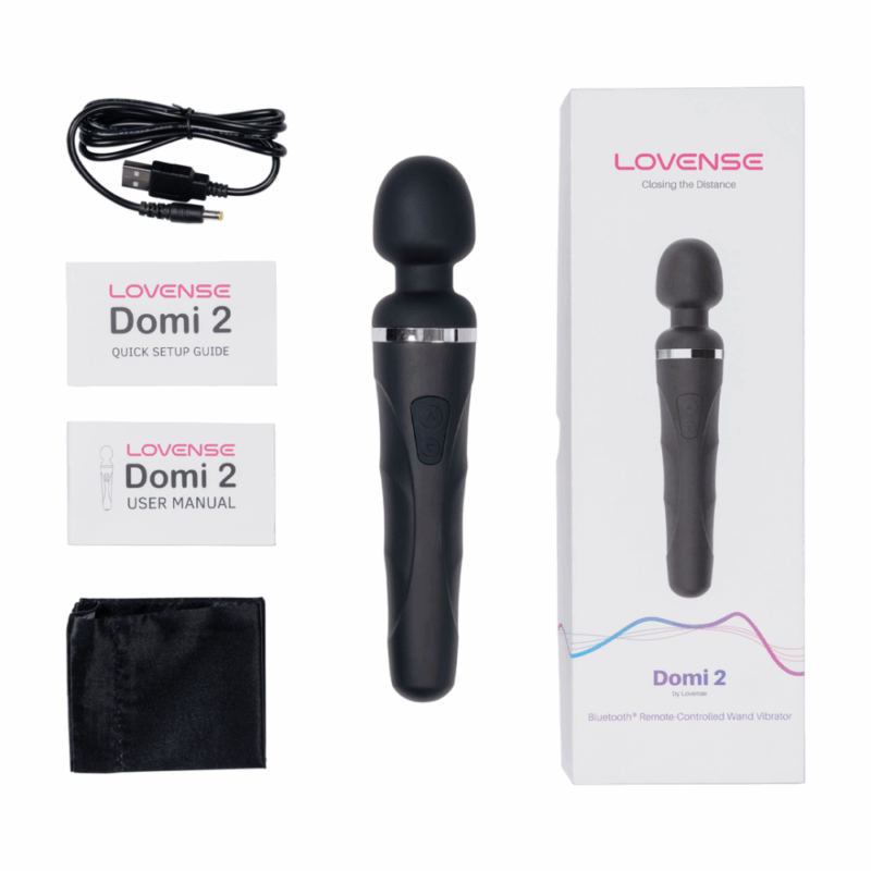 Domi 2 - Bluetooth App-gestuurde Mini Wand Massager - Zwart - Image 2