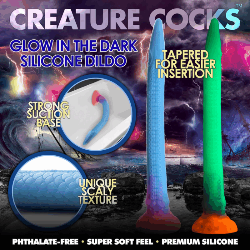 Makara - Glow in the Dark - Siliconen Slang Dildo - Afbeelding 5