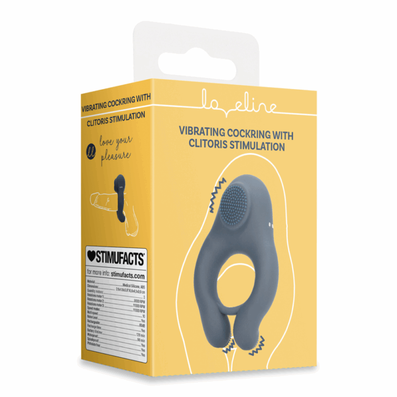 Vibrerende Cockring met Clitoris Stimulatie - Indigo Blauw - Afbeelding 5