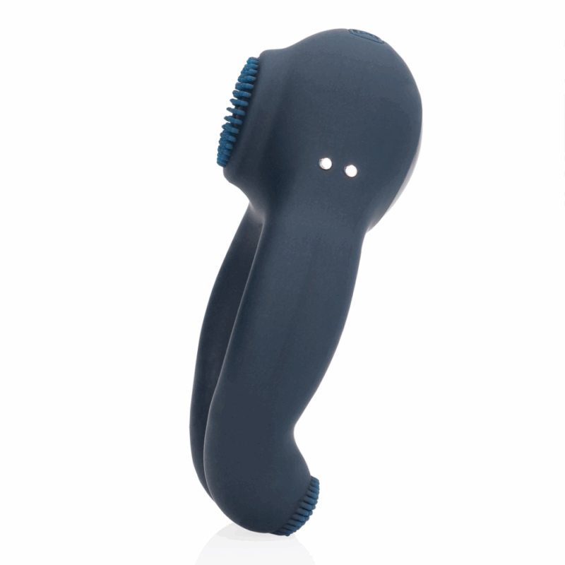 Vibrerende Cockring met Clitoris Stimulatie - Indigo Blauw - Afbeelding 3