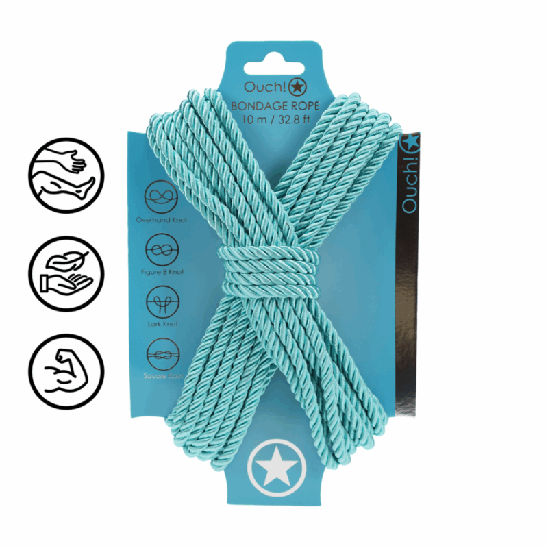 Polyester Bondage Touw - 10 m / 32,8 ft - Blauw - Image 2