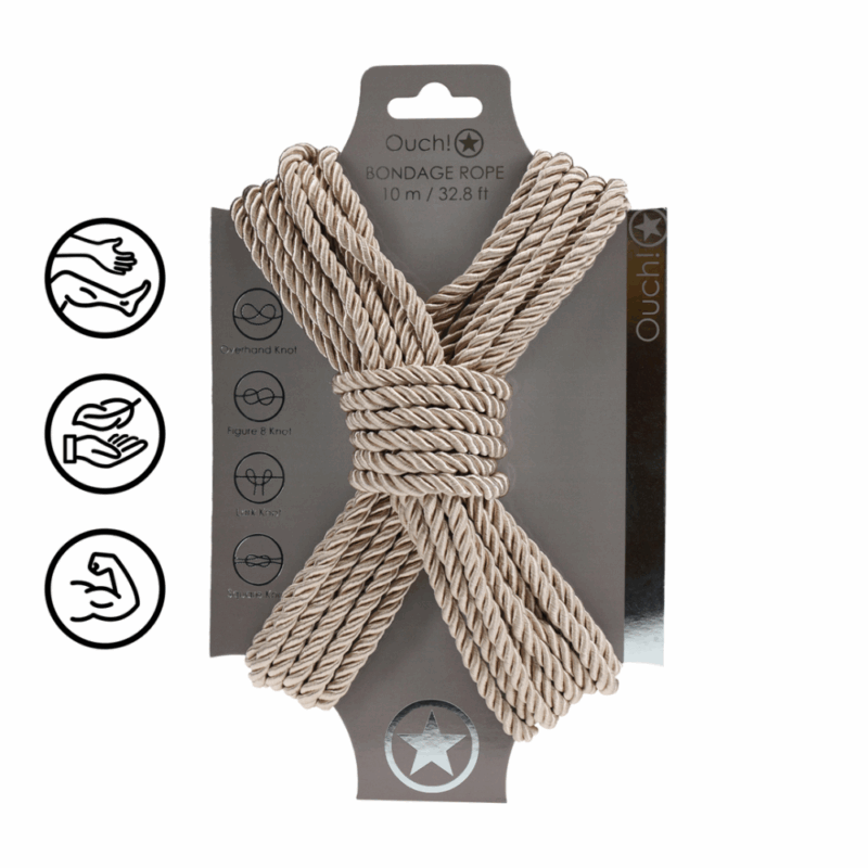 Polyester Bondage Touw - 10 m / 32,8 ft - Goud - Image 2