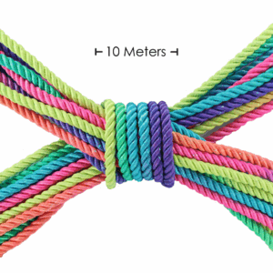 Polyester Bondage Touw - 10 m - Multicolor Helder