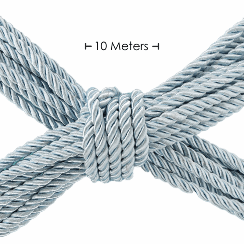 Polyester Bondage Touw - 10 m - Poederblauw