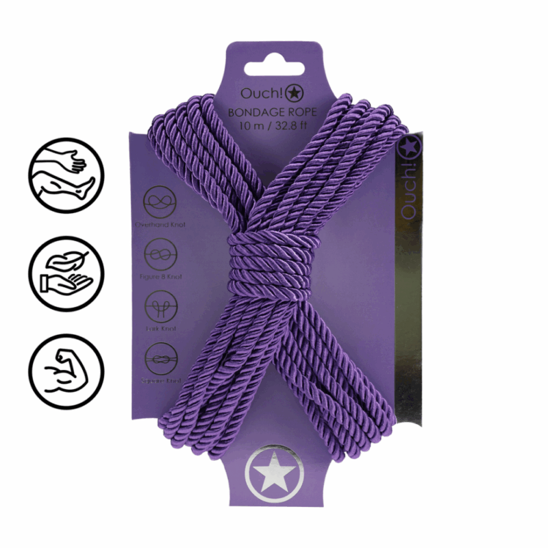 Polyester Bondage Touw - 10 m - Paars - Image 2
