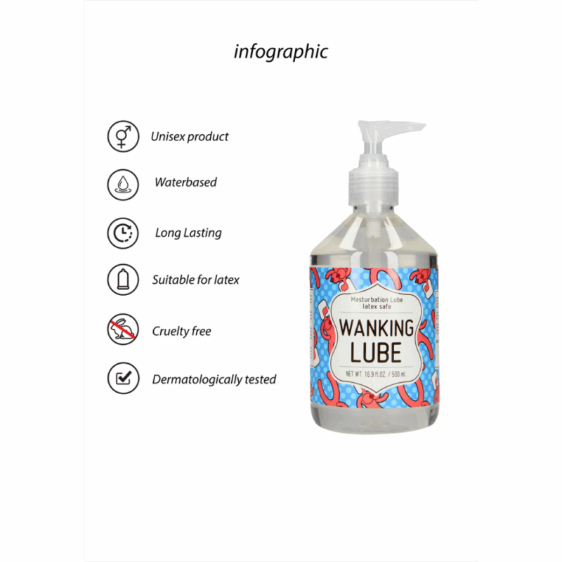 WANKING LUBE - Masturbatie Glijmiddel - 500 ml - Afbeelding 5