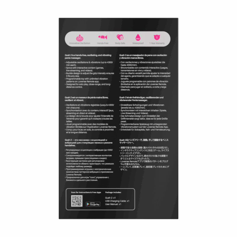 Gush 2 - Vibrerende en Oscillerende Penis Massager - Afbeelding 3