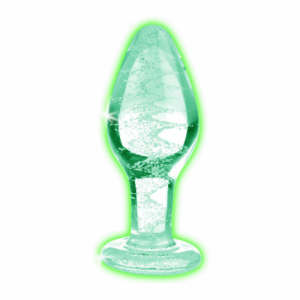 Glazen glow-in-the-dark buttplug van borosilicaatglas – perfect voor temperatuur- en lichtspel