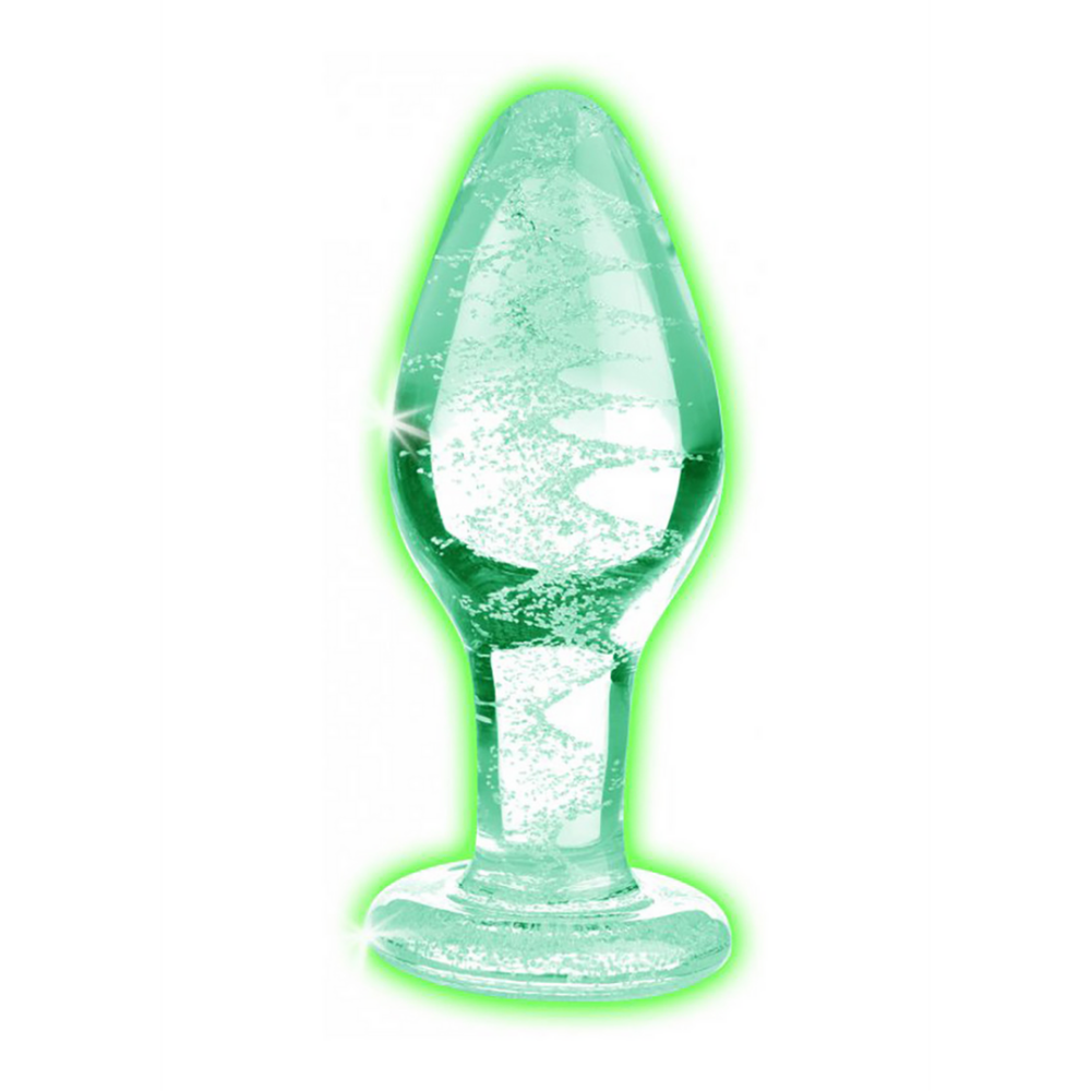 Glazen glow-in-the-dark buttplug van borosilicaatglas – perfect voor temperatuur- en lichtspel