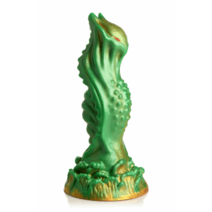 Groene silicone alien dildo – getextureerd ontwerp voor fantasierijke diepe stimulatie