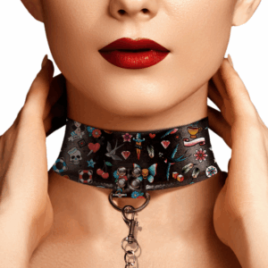 Bedrukte Halsband met Lijn