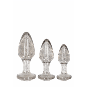 Acryl buttplug set in drie maten – glanzend, comfortabel en makkelijk in te brengen